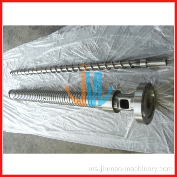 Tong skru tunggal bimetal untuk HDPE / LDPE / LLDPE blow moulding / Extruder screw barrel